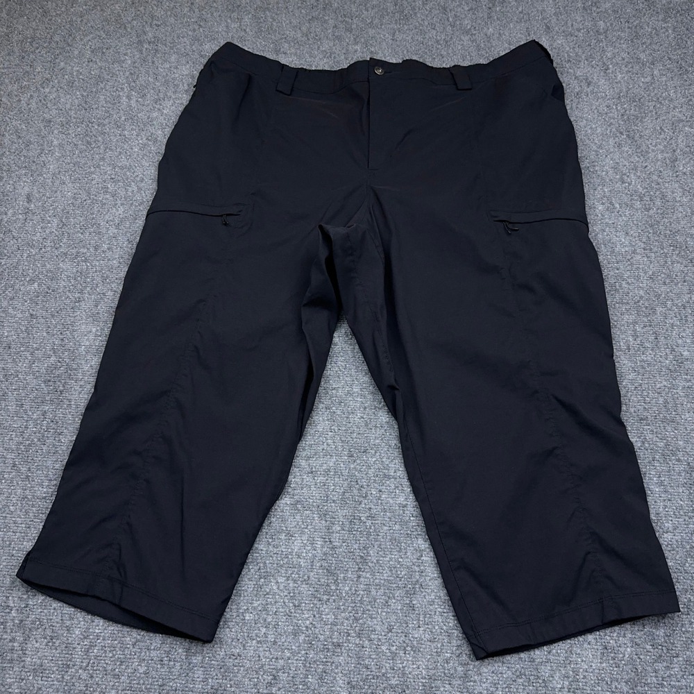 Duluth Trading Co Dry on the Fly Capris Womens 24W Black Cargo Pants 60988